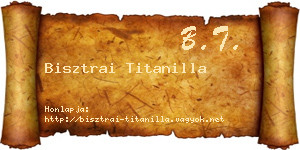 Bisztrai Titanilla névjegykártya